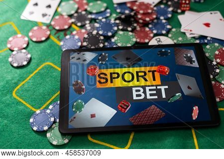 Bets Online At Bookmakers Website. Smartphone, Poker