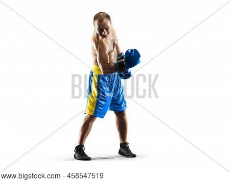 Professional Box Figter Isolated On White Background
