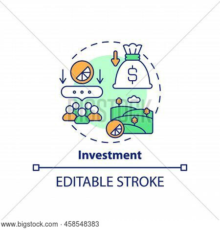 Investment Concept Icon. Buying Property. Wider Farming Business Environment Abstract Idea Thin Line
