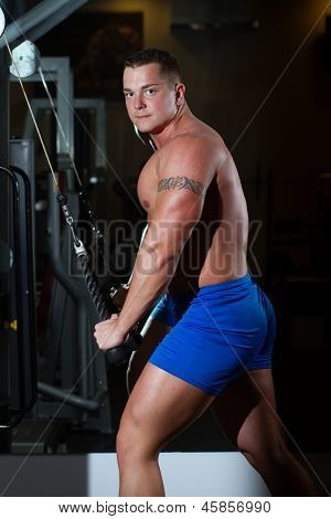 Pumped Man Pulling Weight