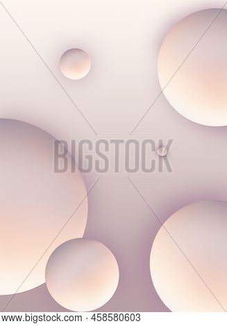 Bubble 3d Background With Pinkish Grey Color