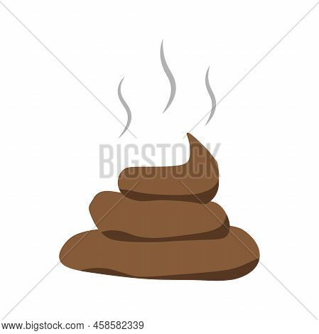 Poop Vector Icon Isolated On White Background