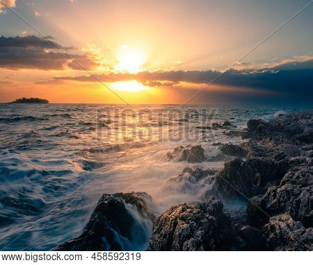 Stormy Evening At The Coast Of Croatia