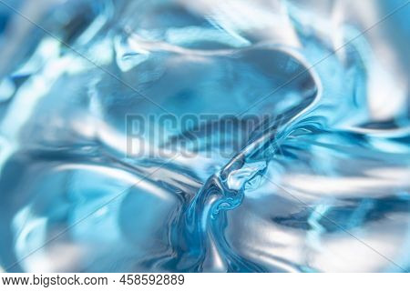 Liquid Gel Blue Cosmetic Smudge Drops Texture, Water Blue Gel Balls, Crystal Liquid Ball With Reflec