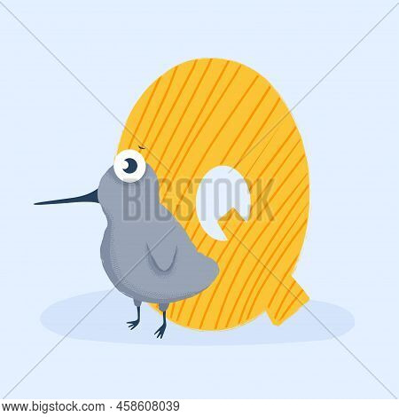 Cartoon Letter Of The Alphabet With Animal Character Qiwi
