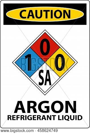 Nfpa Caution Argon Refrigerant Liquid 1-0-0-sa Sign