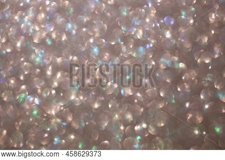 Blurred Glitter In Brownish Pink Color Full Frame Background