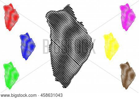 Rolvsoy Island (kingdom Of Norway) Map Vector Illustration, Scribble Sketch Rolvsoya Or Gadde-iccat 