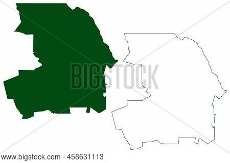 Juarez Municipality (free And Sovereign State Of Chihuahua, Mexico, United Mexican States) Map Vecto