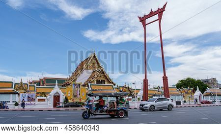 Bangkok Thailand July 2022, Wat Suthat Thepwararam Ratchaworahawihan Temple In The Old City Of Bangk