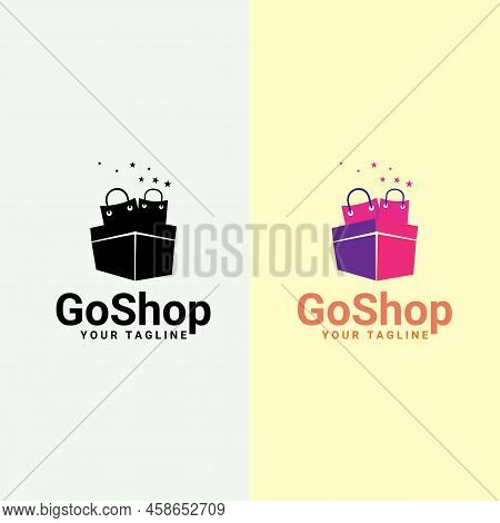 Online Shopping Logo. Vector Logo Shop. Unique Shopping And Retail Logo Template