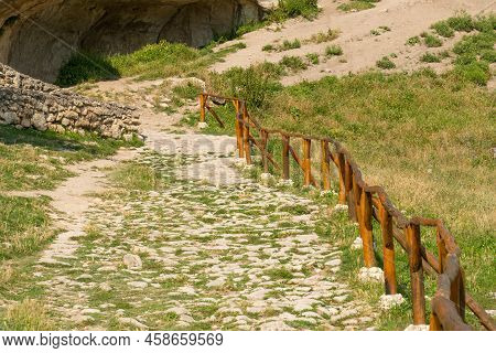 Ancient Road City Chufut Cave Bakhchisaray Crimea Medieval Kale Monument, For History Blue For Touri
