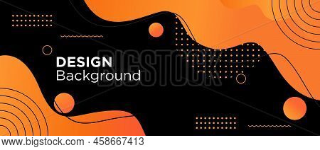 Wavy Banner Template With Beautiful Gradient Colors
