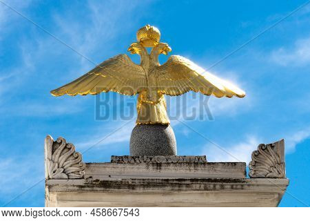 Russia Symbol Eagle Russian State Karaim Official Federation Flag Town, From 3d Animation From Kreml