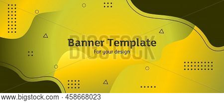 Wavy Banner Template With Beautiful Gradient Colors