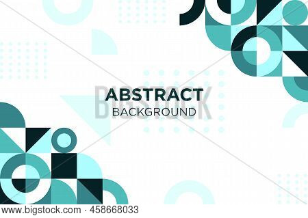 Abstract Background With Blue Various Shapes. Vector Illustration