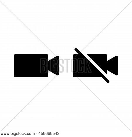 Turn On And Turn Off Video Icon Design Vector Illustration.