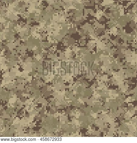 Camouflage Pattern Background. Classic Clothing Style Masking Camo Repeat Print
