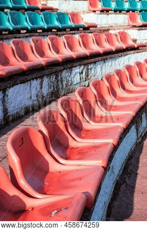 Organization Of Public Space. Empty Amphitheater In The City Of Smorgon, Belarus
