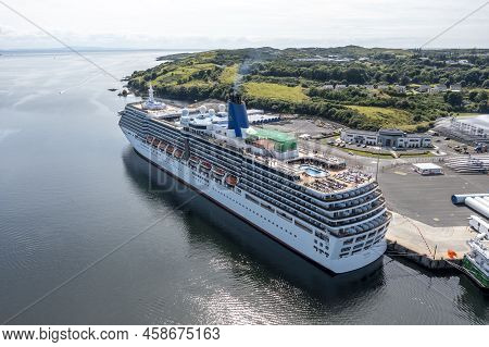 Killybegs, Ireland - July 22 2022: Ms Arcadia Is A Cruise Ship In The P And O Cruises Fleet Visiting