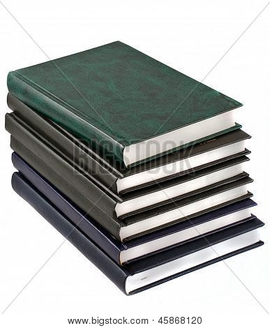 Pila di libri isolata on white background