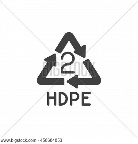 Hdpe Vector Icon. Filled Flat Sign For Mobile Concept And Web Design. High Density Polyethylene Glyp