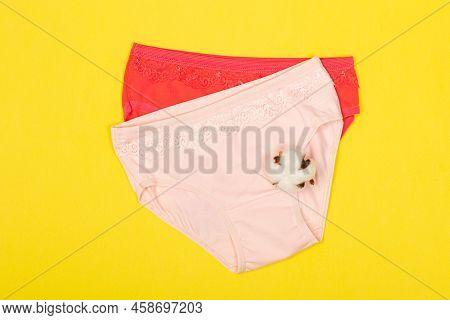Clothing For Children In The Form Of Panties. Clothes For Children From Soft Fabric. Panties For Gir