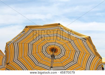 Beach Umbrella On Sea