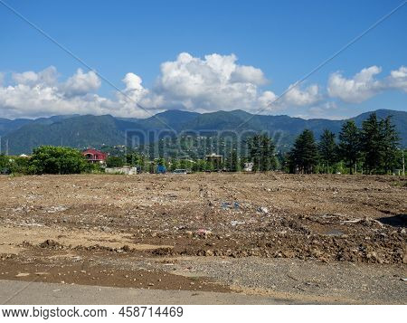 Liquidated Landfill In The Suburbs Of The City. Mountain View. Environment. Fight For The Environmen