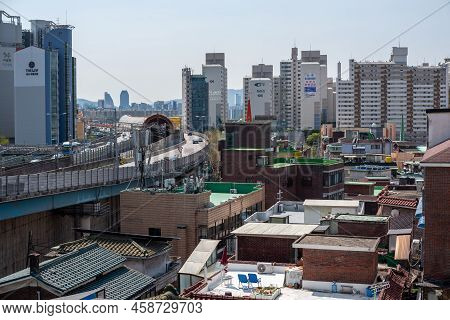 Panoramic Cityscape Of Seoul, Capital Of South Korea