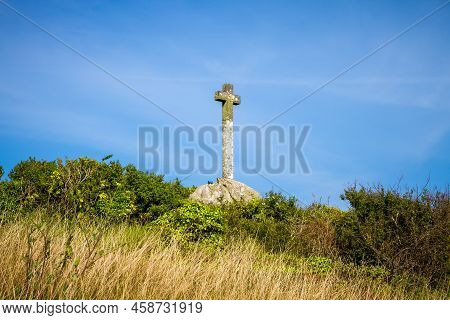 Old Crucifix On Chausey Island In Brittany, France