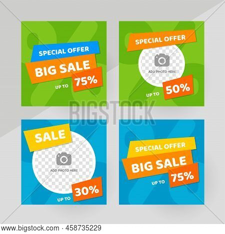 Social Media Promo Sale Template Design Layout