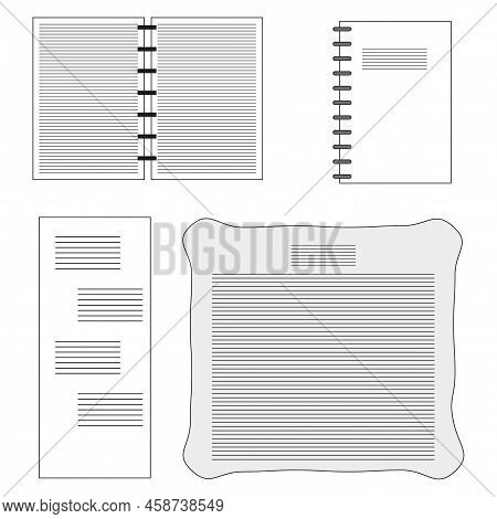 Notebooks, Great Design For Any Purposes. Vector Illustration. Stock Image.