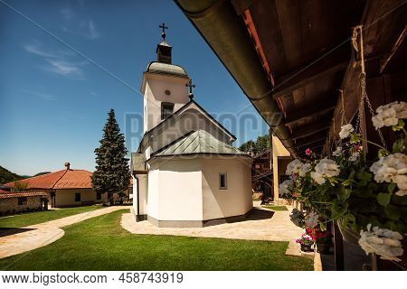 Orthodox Christian Monastery. Serbian Orthodox Monastery Sretenje (national Meeting) Located On Ovca