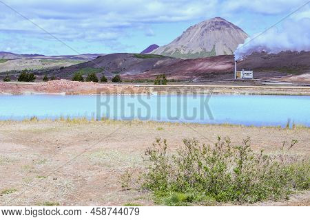 The Geothermal Park Near Lake Myvatn In Iceland