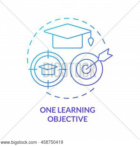 One Learning Objective Blue Gradient Concept Icon. Microtraining Aspect Abstract Idea Thin Line Illu