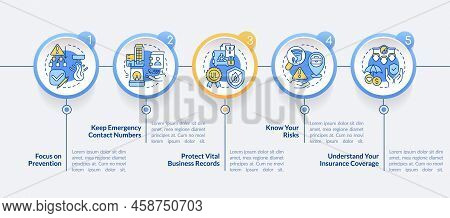 Emergency Preparedness For Business Circle Infographic Template. Data Visualization With 5 Steps. Ed