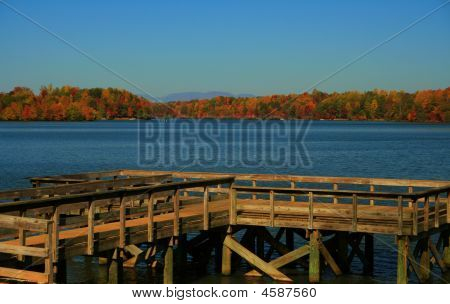 Boat Dock In The Fall
