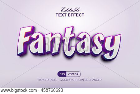 Colorful Text Effect Fantasy Style. Editable Text Effect.