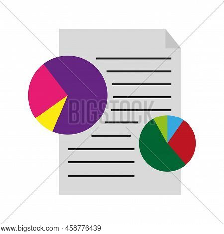 Paper Graph Diagram. Business Timeline Chart Template. Vector Illustration. Stock Image.