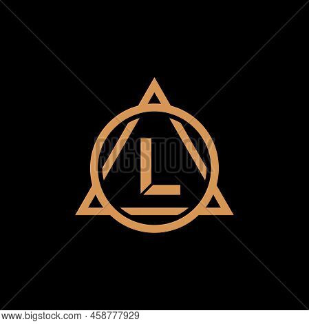 Modern Logo Initial Letter L For Business Company With Circle And Tringle