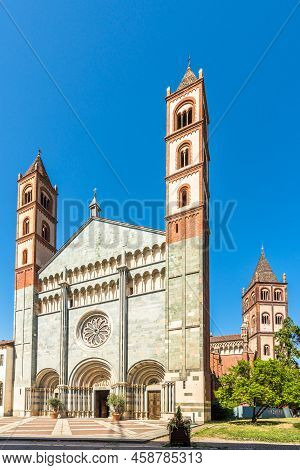 View At The Basilica Of Saint Andrea In The Streets Of Vercelli In Italy
