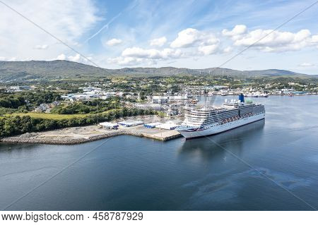 Killybegs, Ireland - July 22 2022: Ms Arcadia Is A Cruise Ship In The P And O Cruises Fleet Visiting