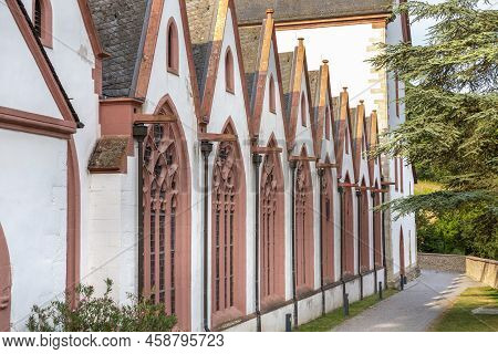 Outdoor View Of Famous Eberbach Abbey In Germany