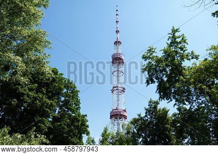 Kiev Ukraine June 9, 2021: Construction - Kiev Tv Tower In The City Of Kiev