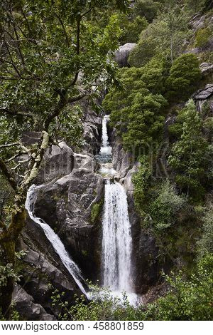 Waterfall Of The Arado River, In The Sierra De Gerês (portugal)
