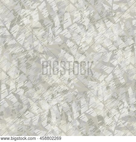 Abstract Painterly Scribble Style Leaves Seamless Vector Pattern Background. Neutral Texture Backdro