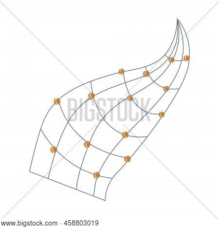 Nautical Rope Netting Semi Flat Color Vector Object