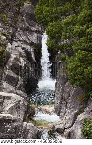 Waterfall Of The Arado River, In The Sierra De Gerês (portugal)