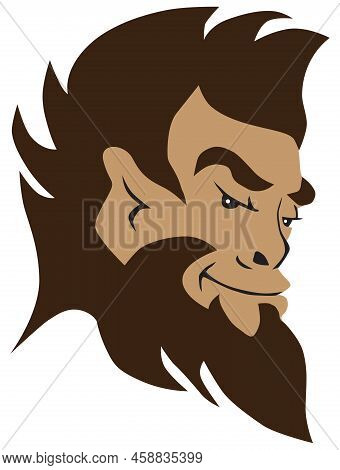 An Intelligent Looking Sasquatch Is Glancing Back Over His Shoulder